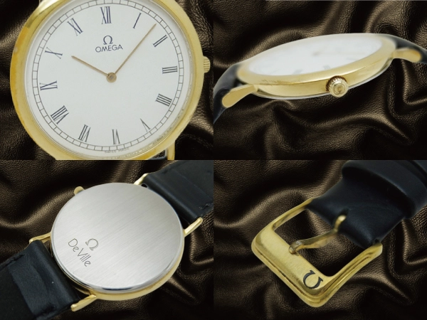 時計　オメガ　クォーツ　195.0076 オメガ デ・ヴィル 195.0076 クォーツ Cal.1378 GP シャンパン